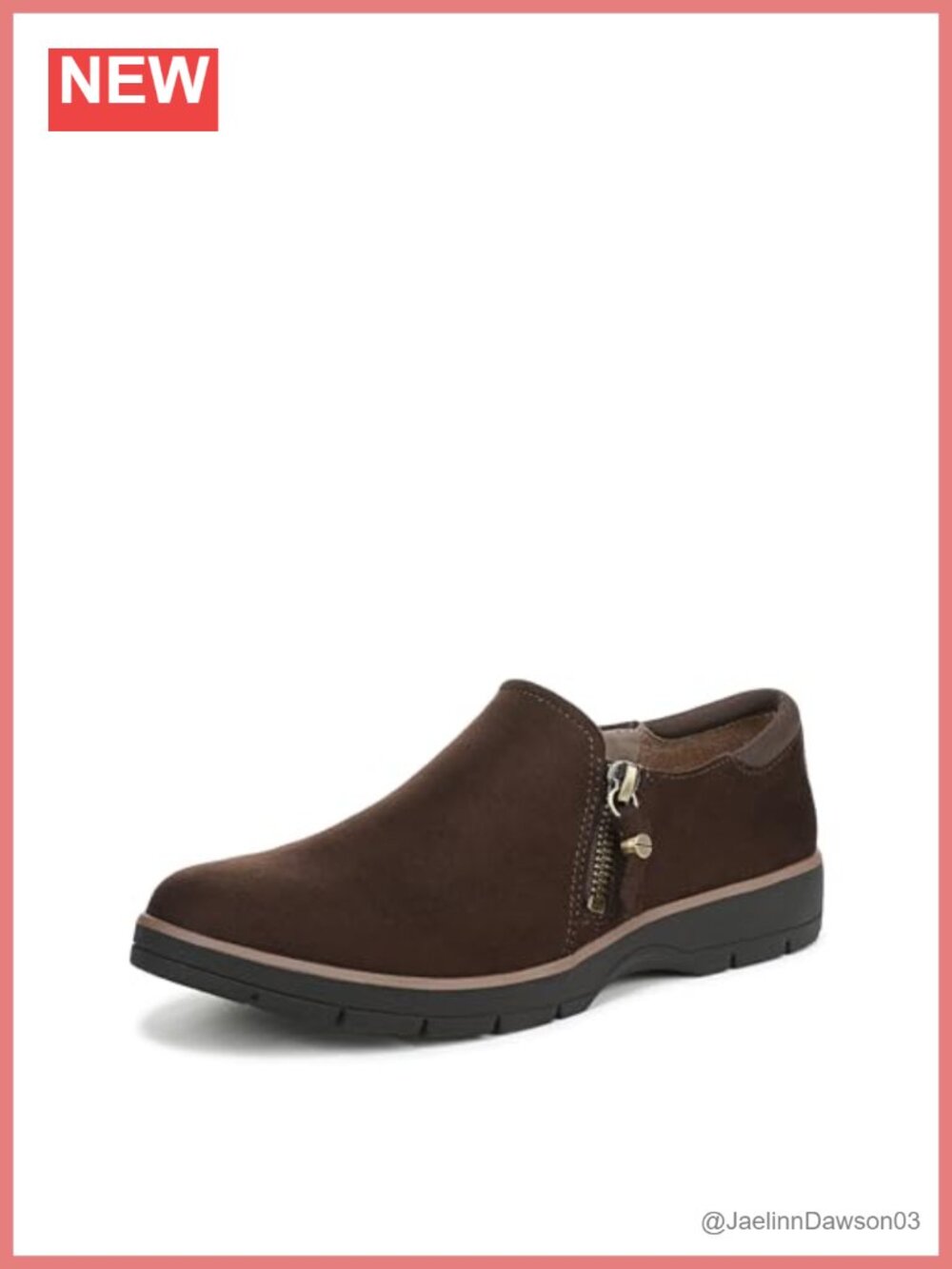 Women's Slip-On Loafers with Side Zipper, Comfortable Casual Shoes